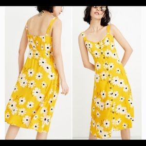 Madewell midi yellow dress
